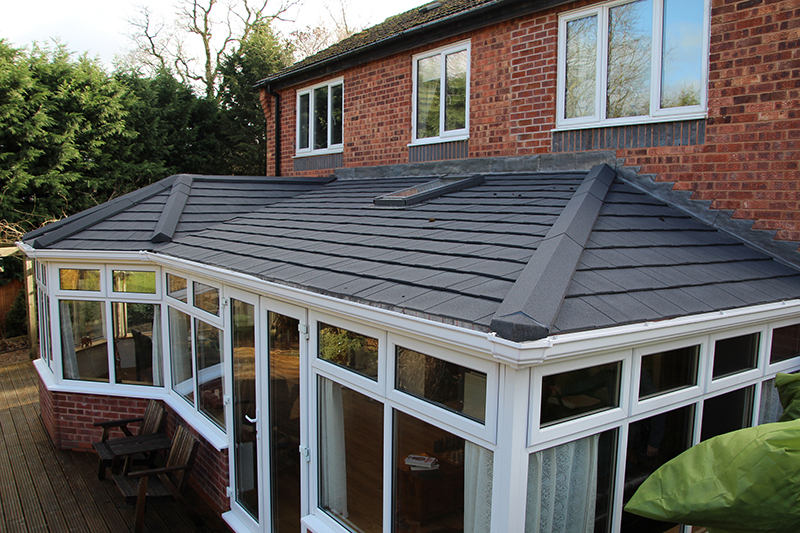 Tiled insulated conservatory roof replacement solid roofs Riviera thermal